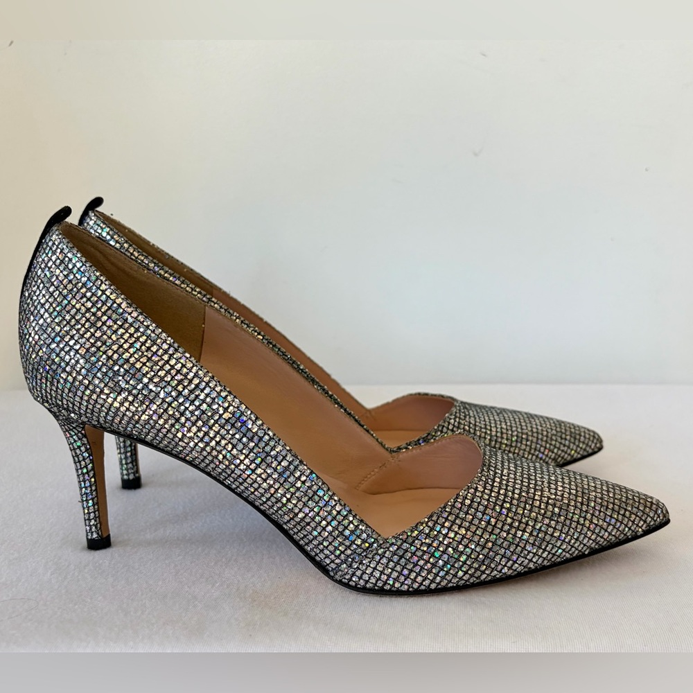 🚫sold🚫SJP Sarah Jessica Parker NWOB Nirvana Scintillate Pumps,silver, 37.5 - Picture 3 of 12